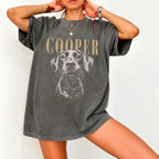 Personalized Pet Portrait Vintage T-Shirt – Custom Photo & Name