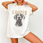 Personalized Pet Portrait Vintage T-Shirt – Custom Photo & Name