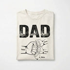 Personalized Fist Bump Family T-Shirt with Kids Names
