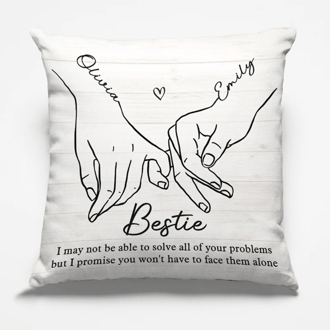 Friendship Is A Precious Gift - Bestie Personalized Custom Pillow For Best Friends, BFF, Sisters