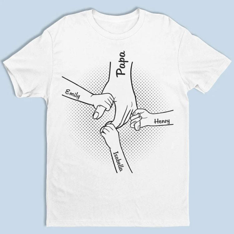 Hand In Hand T-Shirt – Personalized with Kids' Names