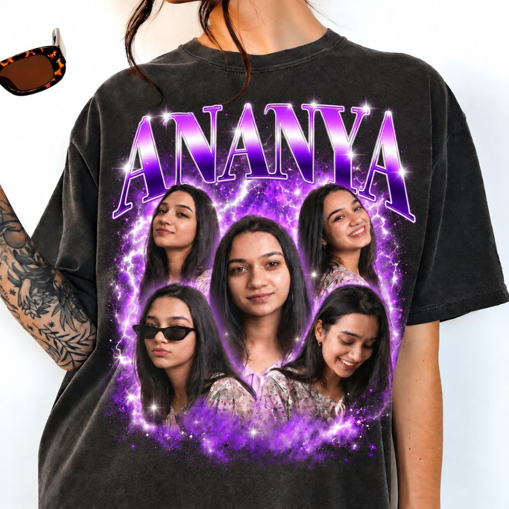 Custom Photo Collage Oversized T-Shirt