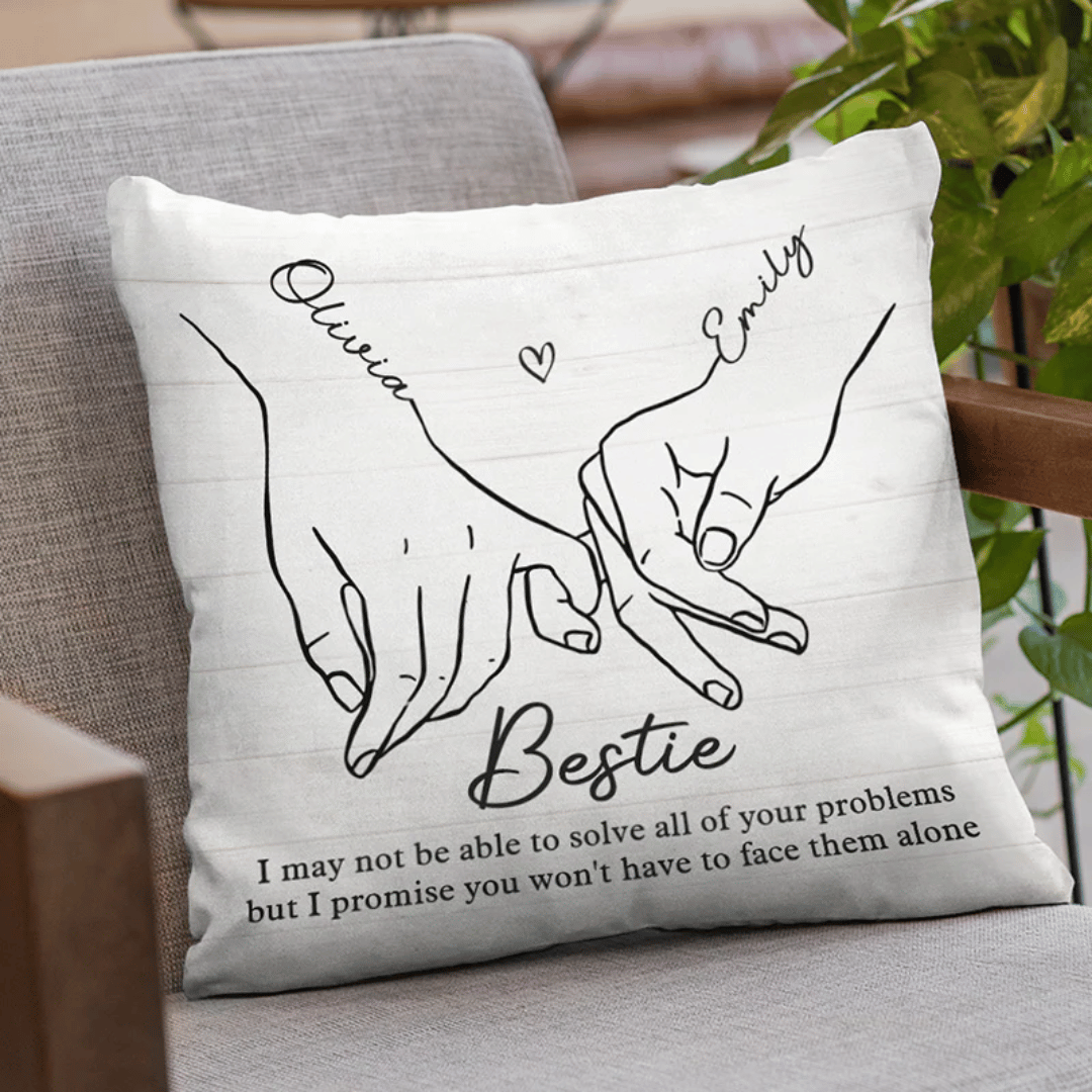 Friendship Is A Precious Gift - Bestie Personalized Custom Pillow For Best Friends, BFF, Sisters