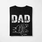 Personalized Fist Bump Family T-Shirt with Kids Names