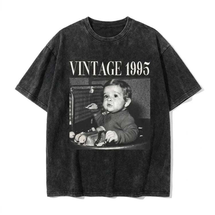 Vintage Custom Photo & Year Unisex T-Shirt