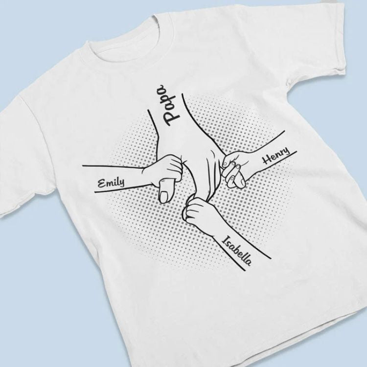 Hand In Hand T-Shirt – Personalized with Kids' Names