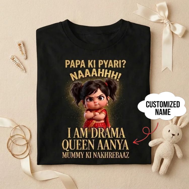 Customized Drama Queen Kids T-Shirt 👑