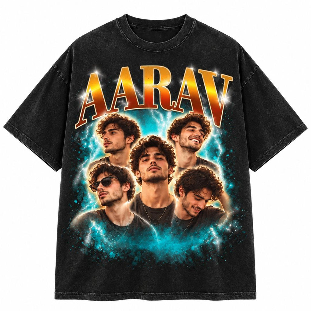 Custom Photo Collage Oversized T-Shirt