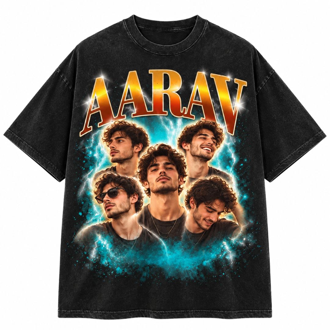 Custom Photo Collage Oversized T-Shirt