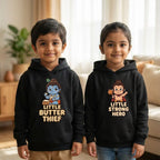 (Set of 2) Little Butter Thief & Little Strong Hero Kids Hoodie