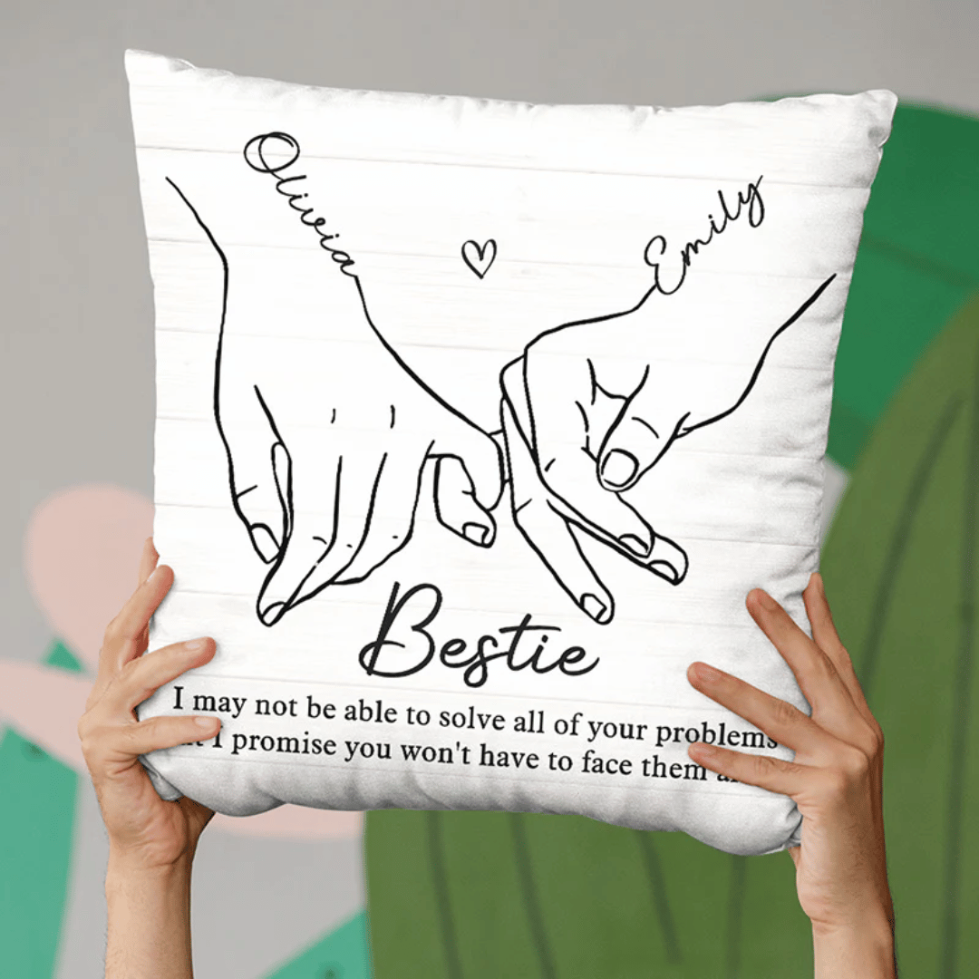 Friendship Is A Precious Gift - Bestie Personalized Custom Pillow For Best Friends, BFF, Sisters