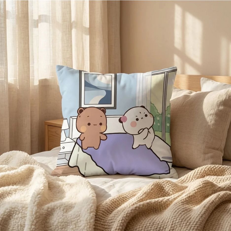 Cozy Bedroom Bears Cushion Cover C8