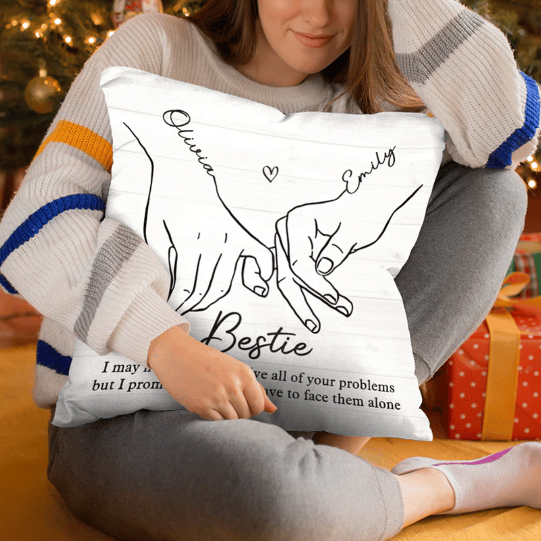 Friendship Is A Precious Gift - Bestie Personalized Custom Pillow For Best Friends, BFF, Sisters