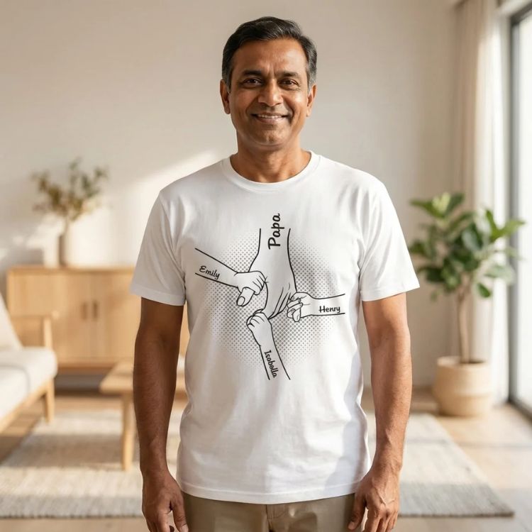 Hand In Hand T-Shirt – Personalized with Kids' Names