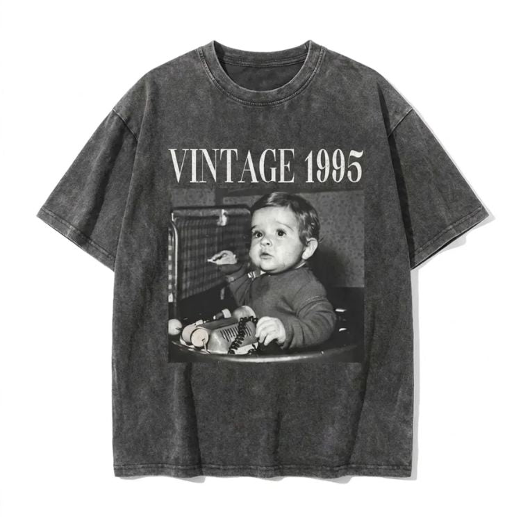 Vintage Custom Photo & Year Unisex T-Shirt