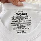 Inner Neck Message T-Shirt for Son/Daughter – From Mom/Dad