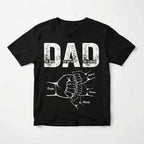 Personalized Fist Bump Family T-Shirt with Kids Names