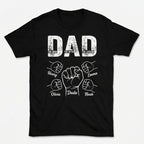 Personalized Fist Bump Family T-Shirt with Kids Names