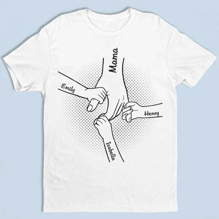 Hand In Hand T-Shirt – Personalized with Kids' Names