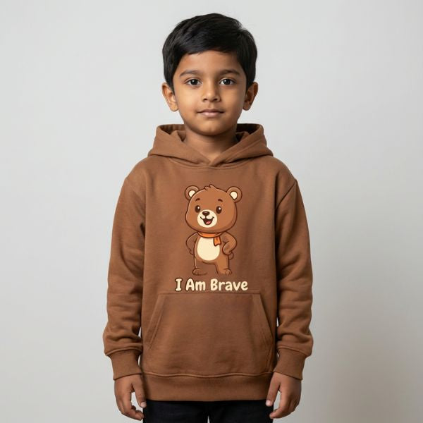 (Set of 2) Cool Kid & I Am Brave Kids Hoodie