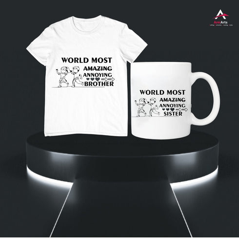 Arniart Colourfull Rakhi mug t-shirt combo _MR23_MG228