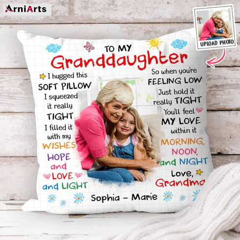 Gift For Granddaughter Photo Custom Pillow-MG244 