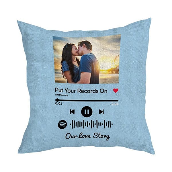 MG113_Custom Scannable Spotify Code Pillow Case - ArniArts Mekanshi IndiaMG113_Custom Scannable Spotify Code Pillow Case