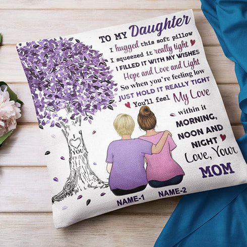 MG117_ Mom And Daughter Tree Pillow Case - ArniArts Mekanshi IndiaMG117_ Mom And Daughter Tree Pillow Case