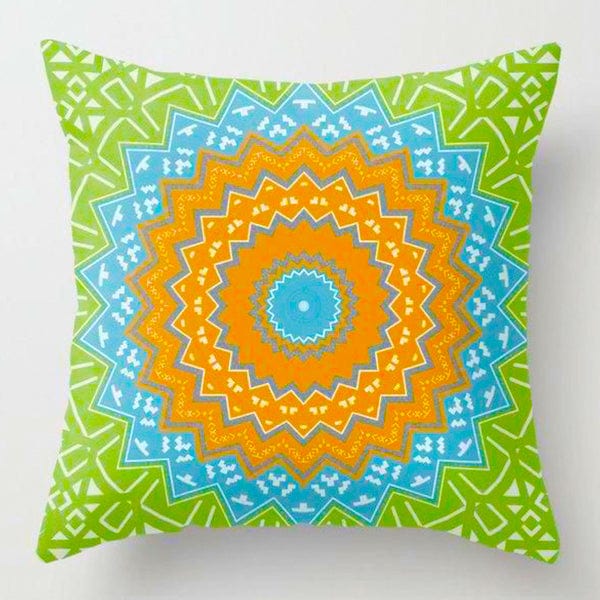 MG141_Mint Tribal Mandala Throw Pillow Case - ArniArts Mekanshi IndiaMG141_Mint Tribal Mandala Throw Pillow Case