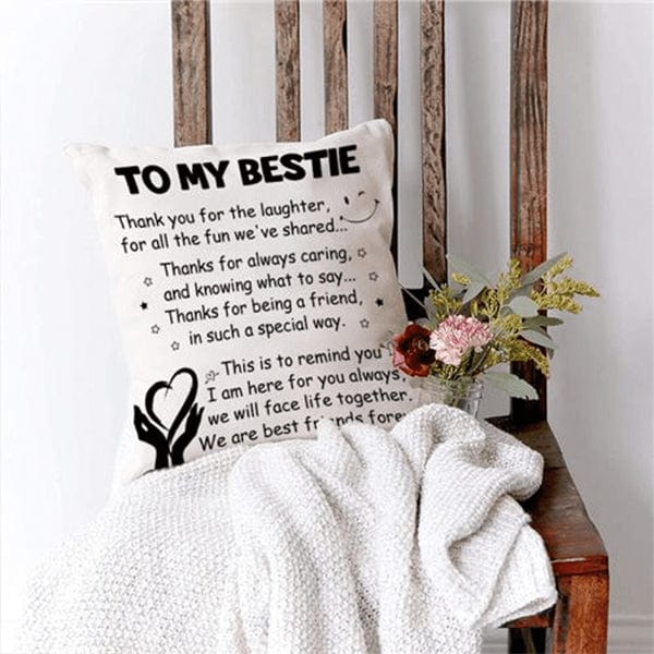 MG143_To My Bestie - We Are Best Friends Forever - Pillow Case - ArniArts Mekanshi IndiaMG143_To My Bestie - We Are Best Friends Forever - Pillow Case