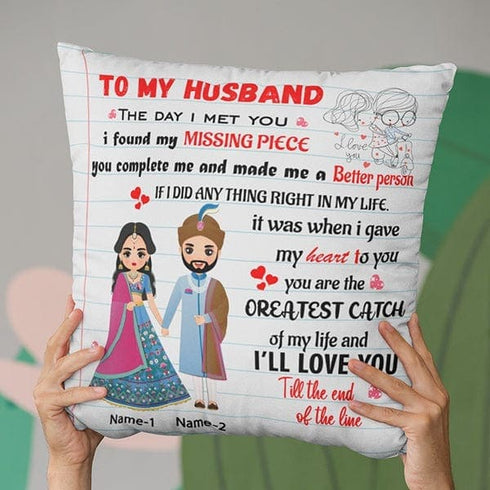 MG210_To My Husband For Personalised Cushion Cover Only 