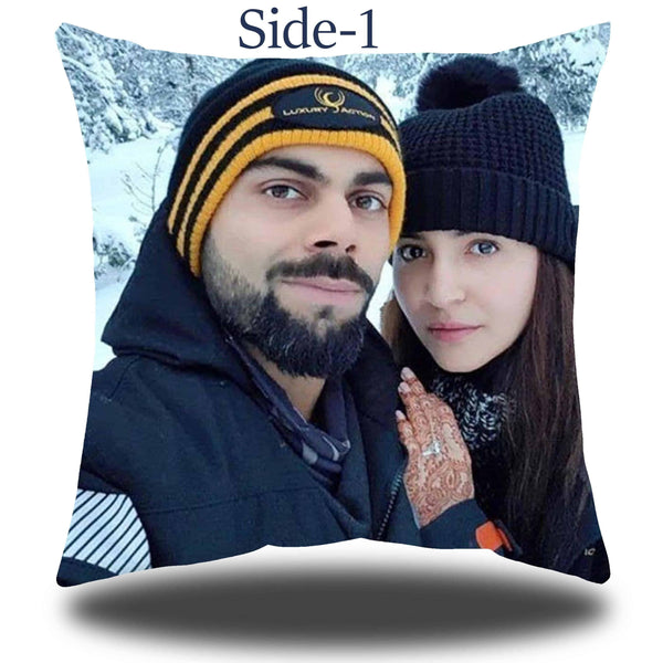 Pesonalized Photo Pillow - ArniArts Mekanshi IndiaMG138 Personalised Micro Satin Cushion Cover both side print 16x16 inches - ArniArts Mekanshi IndiaMekanshi Personalised Micro Satin Cushion Cover with Filler both side print 16x16 inches-Mekanshi