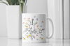 Holding Hands with flowers Custom Mom and Dad Mug Set