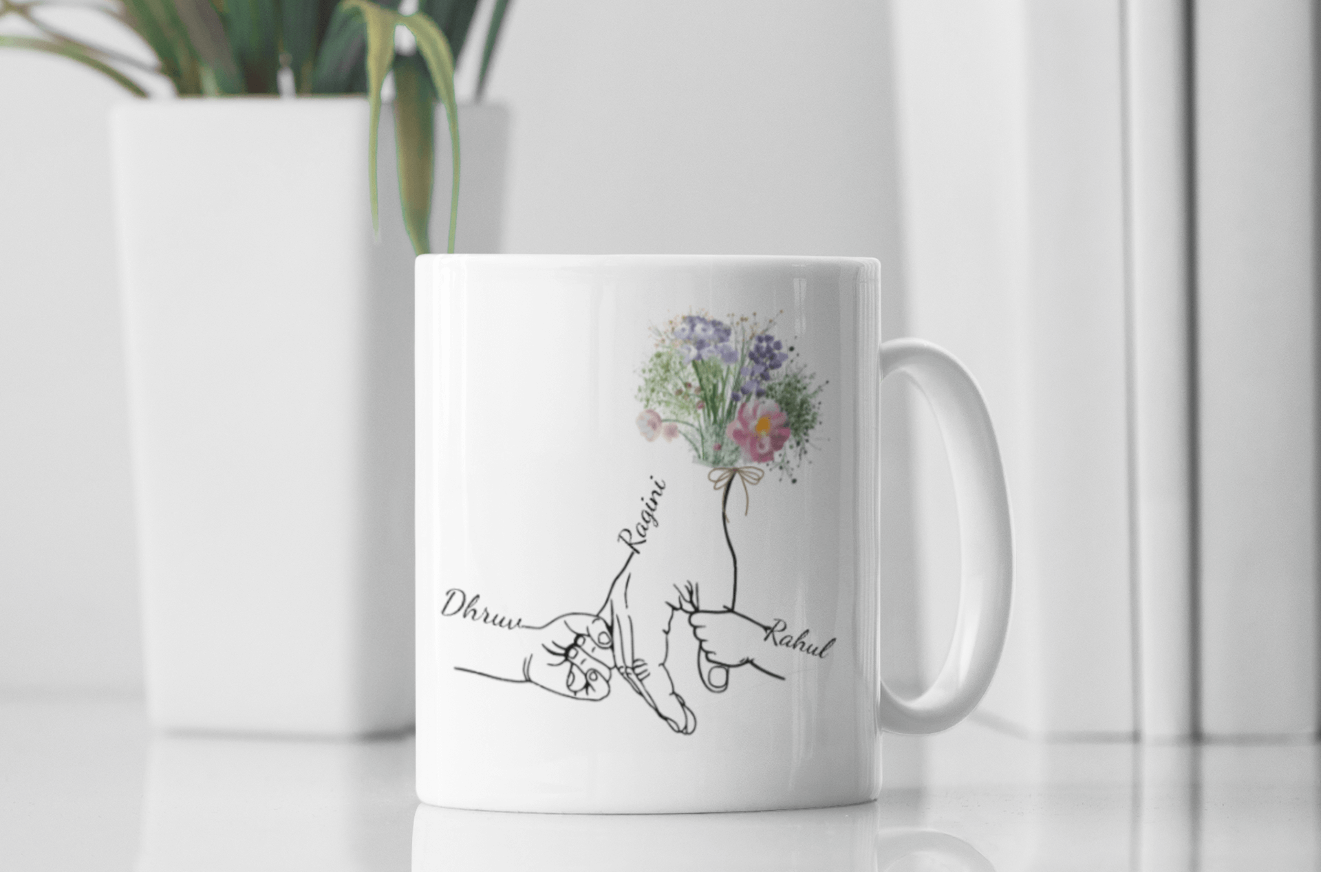 Holding Mom's Hand - Personalized Mug