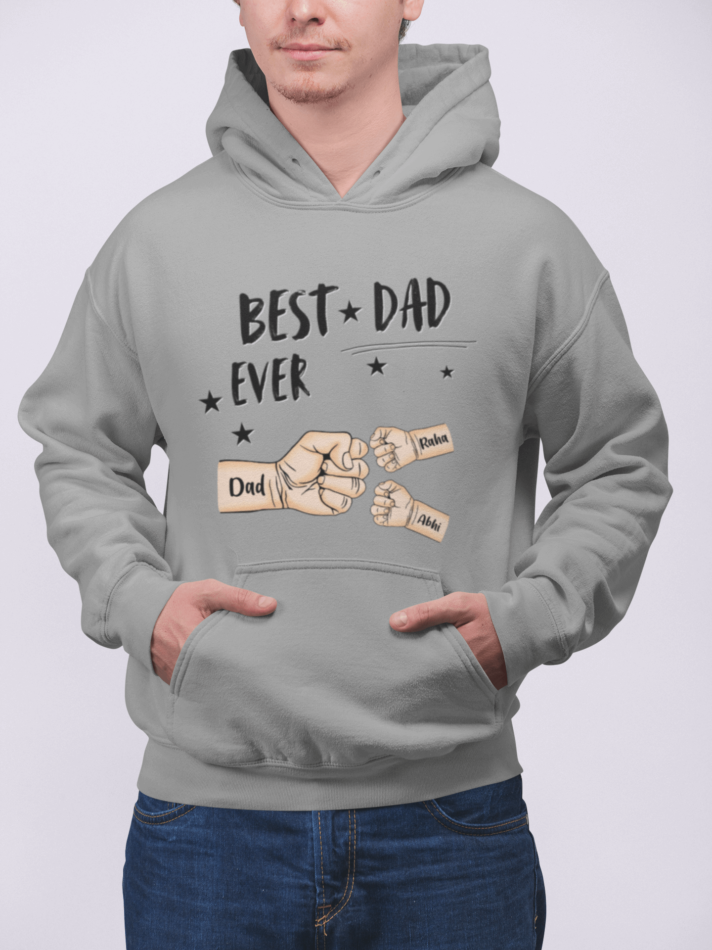 The Best Dad Ever - Family Personalized Custom Unisex T-shirt