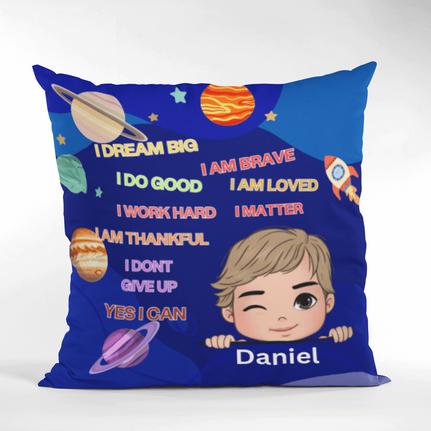 Personalized Gift For Daughter and Son I Dream Big Pillow