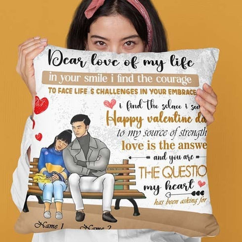 MG202_Dear Love OF My life for Couple Cushion Cover Only - ArniArts Mekanshi IndiaMG202_Dear Love OF My life for Couple Cushion Cover Only